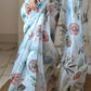 Vamsee Aarushi Mix Color Organza Saree - Swadesiicart
