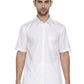 Ramraj Cotton Mens Half Sleeve Formal 100 % Cotton White Shirt | Swadesiicart