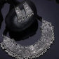Tehzeeb Creations Women's German Silver Oxidised Necklace And Earrings Set - Swadesiicart