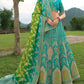 Monjolika Fashion Designer Silk Turquoise Color Bridal Wear Khatli Work Readymade Lehenga Choli - Swadesiicart