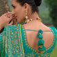 Monjolika Fashion Designer Silk Turquoise Color Bridal Wear Khatli Work Readymade Lehenga Choli - Swadesiicart