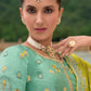 Monjolika Fashion Designer Silk Sea Green Color Bridal Wear Khatli Work Readymade Lehenga Choli - Swadesiicart