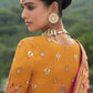 Monjolika Fashion Designer Silk Orange Color Bridal Wear Khatli Work Readymade Lehenga Choli - Swadesiicart