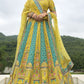 Monjolika Fashion Designer Silk Parrot Green Color Bridal Wear Khatli Work Readymade Lehenga Choli - Swadesiicart