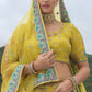 Monjolika Fashion Designer Silk Parrot Green Color Bridal Wear Khatli Work Readymade Lehenga Choli - Swadesiicart