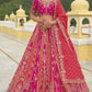 Monjolika Fashion Designer Silk Rani Pink Color Bridal Wear Khatli Work Readymade Lehenga Choli - Swadesiicart