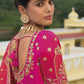 Monjolika Fashion Designer Silk Rani Pink Color Bridal Wear Khatli Work Readymade Lehenga Choli - Swadesiicart