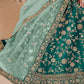 Monjolika Fashion Teal Embroidered Art Silk Designer Lehenga Choli - Swadesiicart