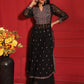 Kalini Embroidered Pleated Thread Work Kurta with Sharara | Swadesiicart