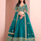 Monjolika Fashion Teal Embroidered Art Silk Designer Lehenga Choli - Swadesiicart