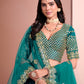 Monjolika Fashion Teal Embroidered Art Silk Designer Lehenga Choli - Swadesiicart