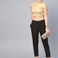 Juniper Women Black Cotton Flex Solid Slim Fit Pant/Slim Pant | Swadesiicart