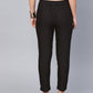 Juniper Women Black Cotton Flex Solid Slim Fit Pant/Slim Pant | Swadesiicart