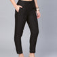 Juniper Women Black Cotton Flex Solid Slim Fit Pant/Slim Pant | Swadesiicart