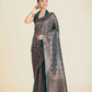 Monjolika Fashion Teal Color Banarasi Silk Woven Saree | Swadesiicart