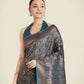 Monjolika Fashion Teal Color Banarasi Silk Woven Saree | Swadesiicart