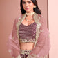 Monjolika Fashion Purple Embroidered Art Silk Trendy A Line Lehenga Choli - Swadesiicart
