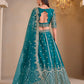 Monjolika Fashion Art Silk Embroidered Teal Lehenga Choli - Swadesiicart
