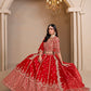Monjolika Fashion Art Silk Embroidered Red Lehenga Choli - Swadesiicart