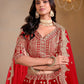 Monjolika Fashion Art Silk Embroidered Red Lehenga Choli - Swadesiicart
