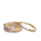 Gold-Polished Alloy Pearl With Gold Studs Bangles - The Pari - The Pari - Dinesh Associates