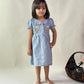 ArthLife Grey Flower Embroidered Dress