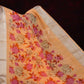 Light Orange Colour Floral Design Semi Chanderi Saree By Gayathri Reddy Designer Studio | Swadesiicart