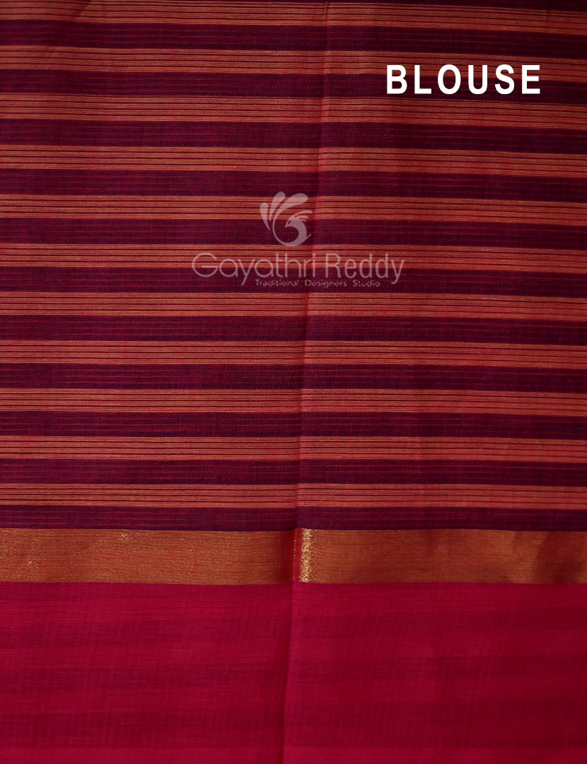 Mustard And Black With Checks Pure Mangalgiri Cotton Saree By Gayathri Reddy Designer Studio | Swadesiicart