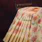 Shades of Wheat with Floral Design Semi Chanderi Saree By Gayathri Reddy Designer Studio | Swadesiicart