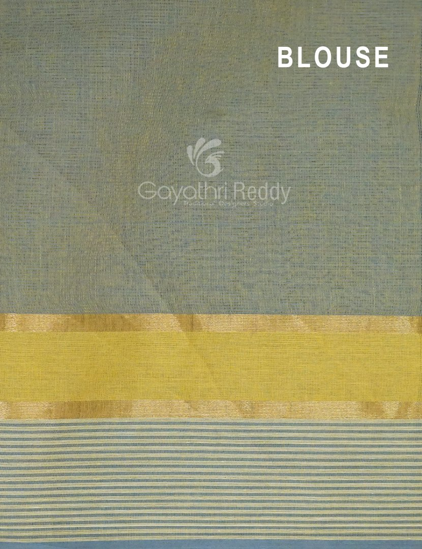 Dual Shades of Cloud Blue Pure Mangalgiri Cotton By Gayathri Reddy Designer Studio | Swadesiicart