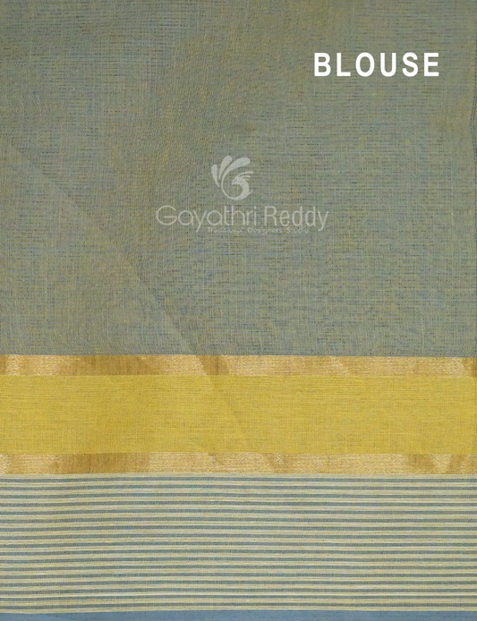 Dual Shades of Cloud Blue Pure Mangalgiri Cotton By Gayathri Reddy Designer Studio | Swadesiicart