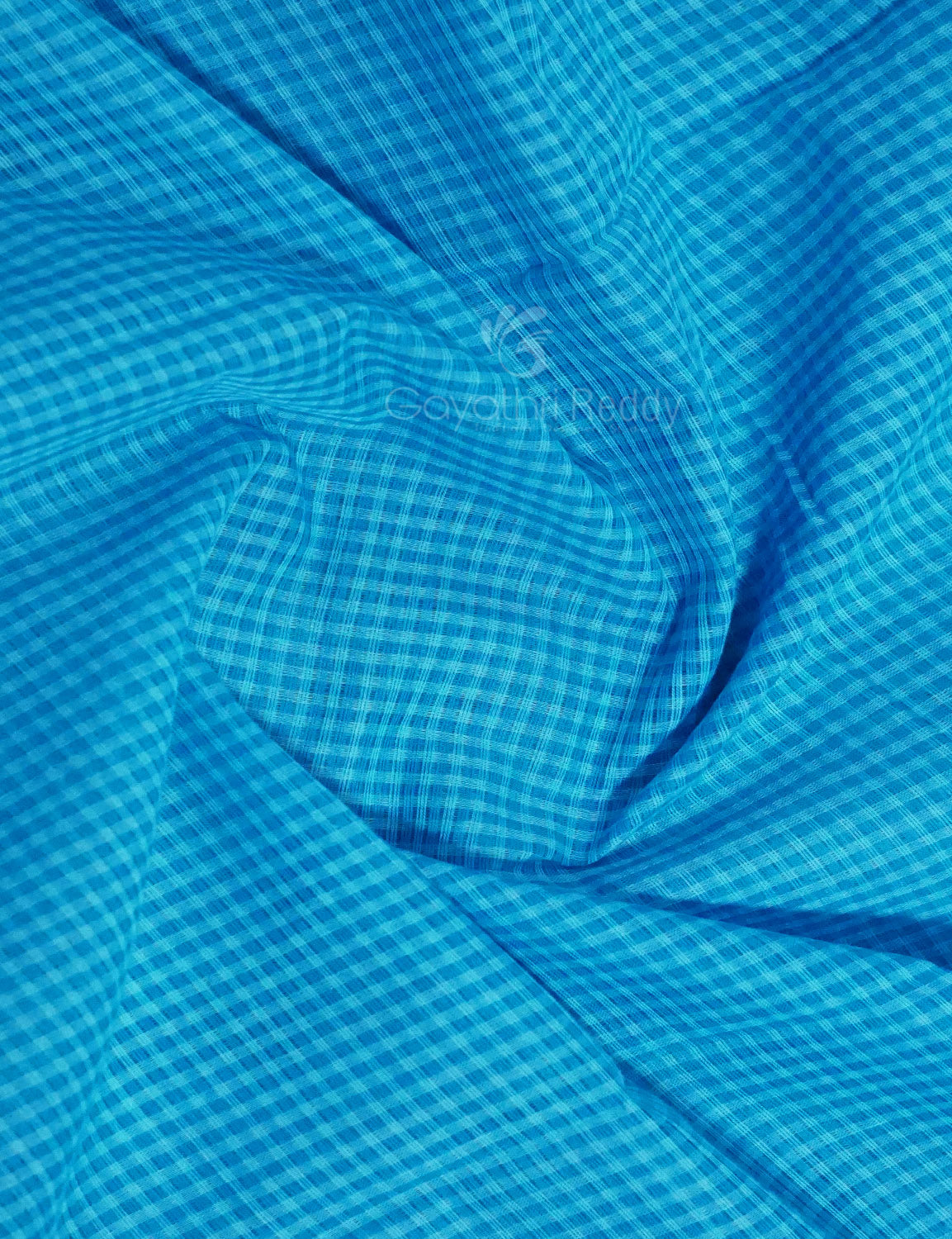 Dual Shade of Sky Blue And Violet Pure Mangalgiri Cotton By Gayathri Reddy Designer Studio | Swadesiicart