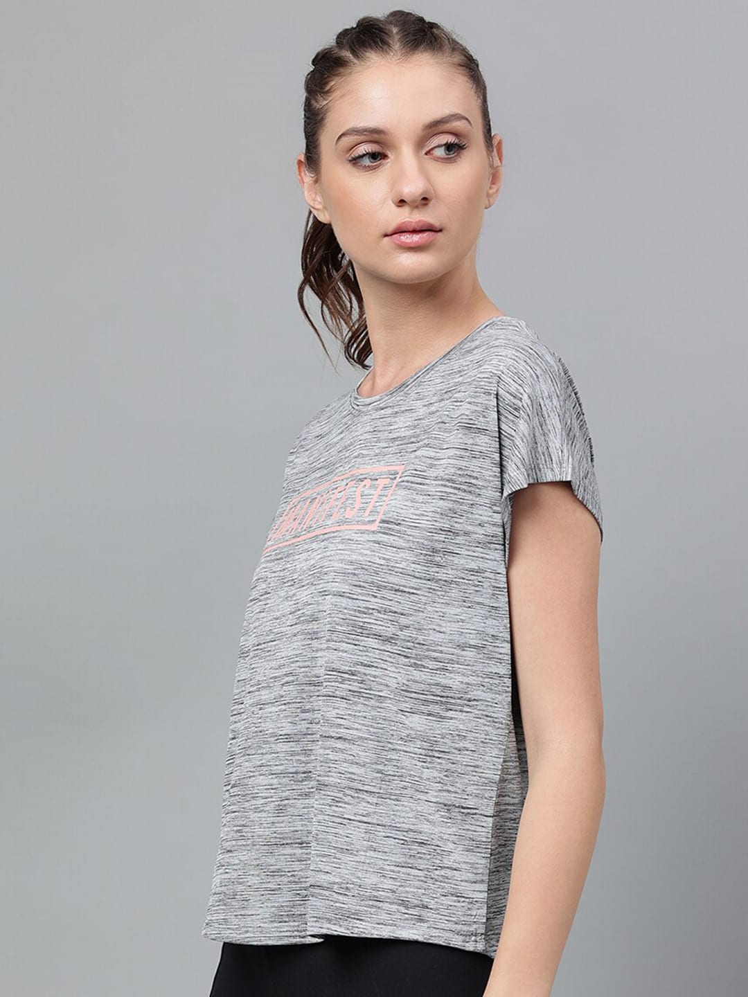 MKH Typography Printed Extended Sleeves Dri-FIT Relaxed Fit Sports T-shirt - Swadesiicart