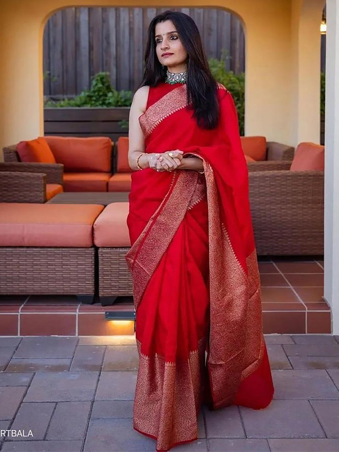 Kalini Woven Design Zari Banarasi Saree | Swadesiicart