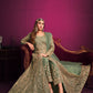 Anaita Green Embroidered Net Anarkali Suit