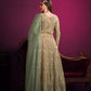 Anaita Green Embroidered Net Anarkali Suit