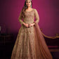 Anaita Orange Embroidered Net Anarkali Suit