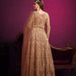 Anaita Orange Embroidered Net Anarkali Suit