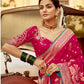 Monjolika Fashion Rani Pink Banarasi Weaving Dola Silk Wedding Saree | Swadesiicart