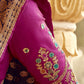 Monjolika Fashion Navy Blue Banarasi Weaving Dola Silk Wedding Saree | Swadesiicart