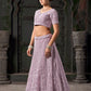 Monjolika Fashion Lavender Net Lehenga Choli In Thread Embroidered - Swadesiicart