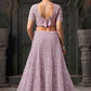 Monjolika Fashion Lavender Net Lehenga Choli In Thread Embroidered - Swadesiicart