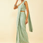 Soch Green Beads and Stones Embellished Ready to Wear Saree | Swadesiicart