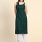 Kalini Women Paisley Embroiderd Chikankari Sequinned Georgette Kurta | Swadesiicart