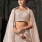 Monjolika Fashion Cream Net Lehenga Choli In Thread Embroidered - Swadesiicart