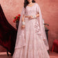 Monjolika Fashion Baby pink Net Lehenga Choli In Thread Embroidered - Swadesiicart