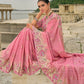 Monjolika Fashion Pink Color Banarasi Silk Blend Sequin Embroidered With Heavy Patchwork Border Saree | Swadesiicart