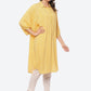 Biba Abstract Printed Batwing Sleeves Shirt Collar Kurta - Swadesiicart