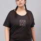 MKH Plus Size Typography Printed Relaxed Fit Dri-FIT Sports T-shirt - Swadesiicart