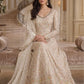 Anaita Cream Georgette Stitched Anarkali Suit with Embroidery Sequence Work